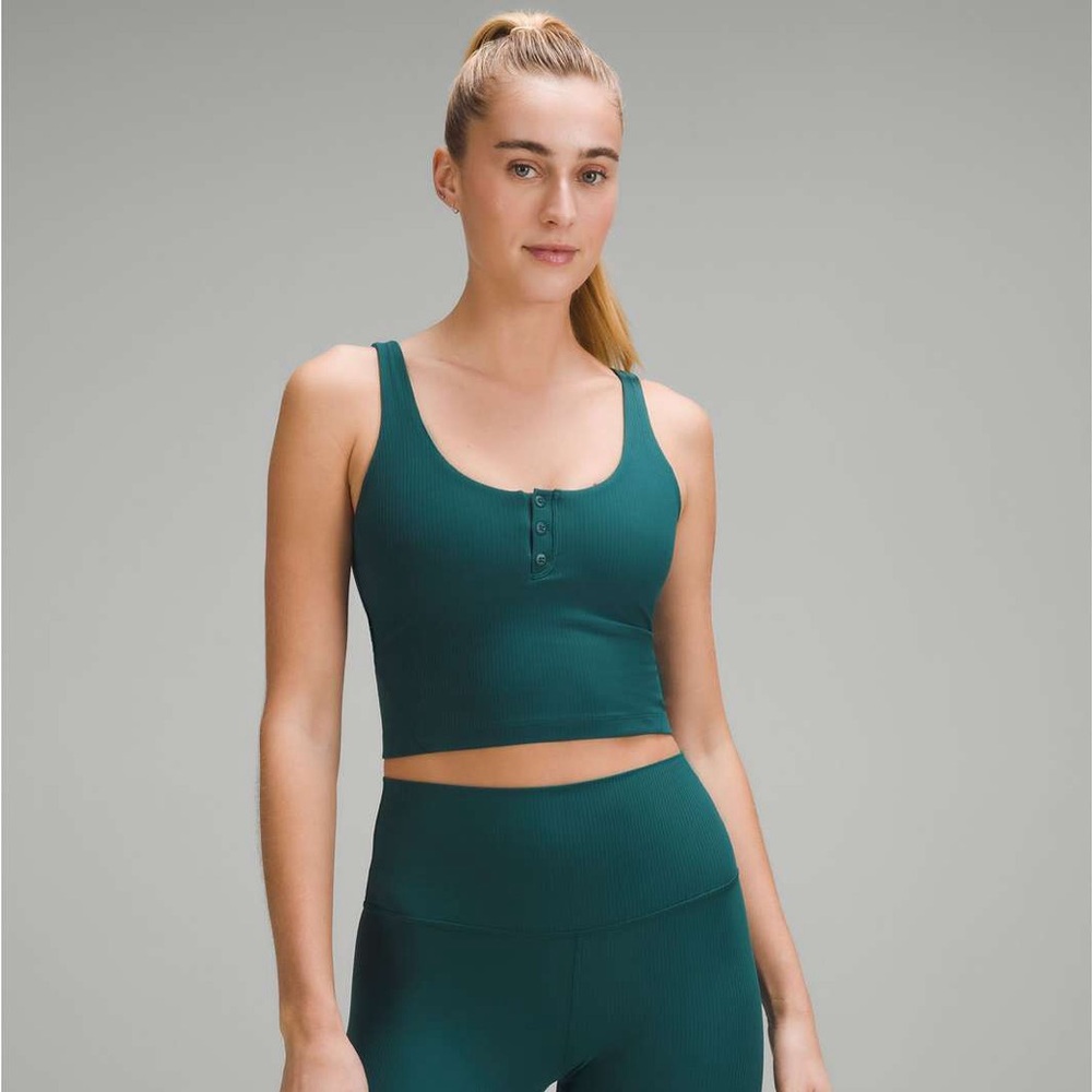 Lululemon Align Ribbed Henley Tank Top Storm Teal